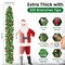 Christmas Garland with Lights, 50 LEDs 9FT Prelit Garland Battery Operated Outdoor Indoor Christmas Decorations Lighted Garland for Stairs Railing Fireplace Mantle Front Door Home Holiday Decor